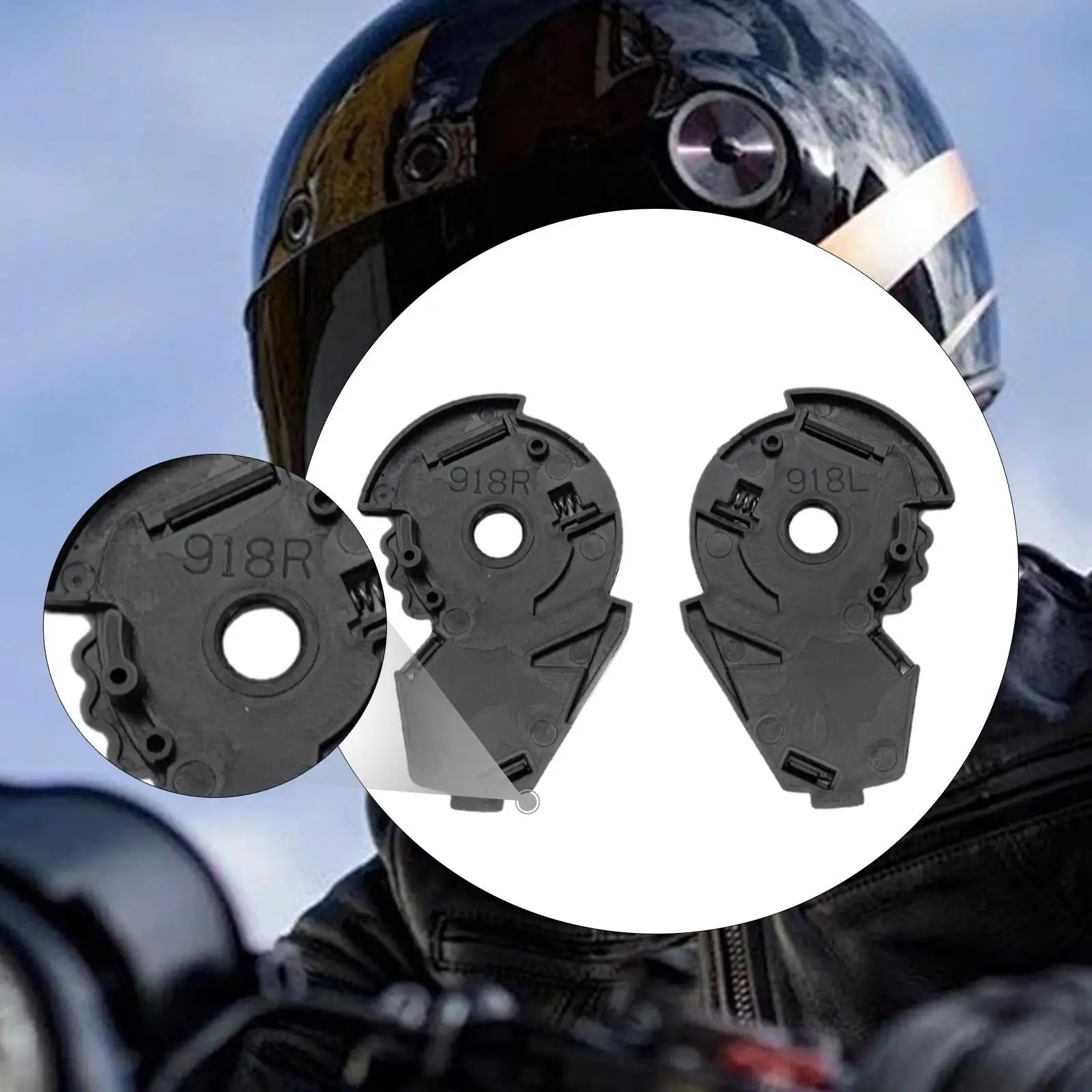 

2Pcs Helmet Shield Base Easy to Install Helmet Accessories Repair Parts High Performance Directly Replace Helmet Lens Base