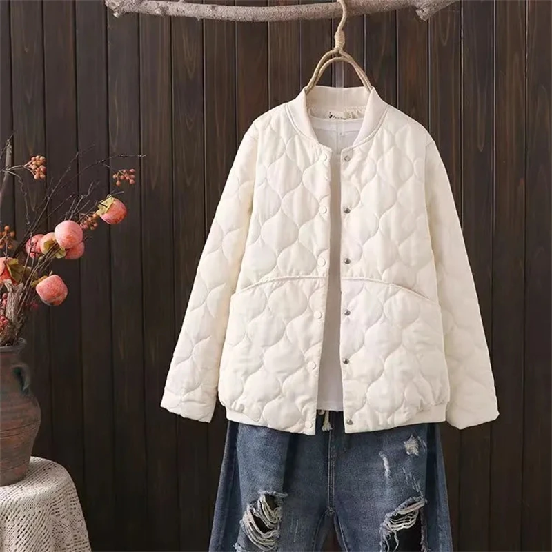 2024 Down Quilted Women's Short Fashion Stand Collar Light Quilted Women's Quilted Jacket Women Jackets Winter Coat Jacket