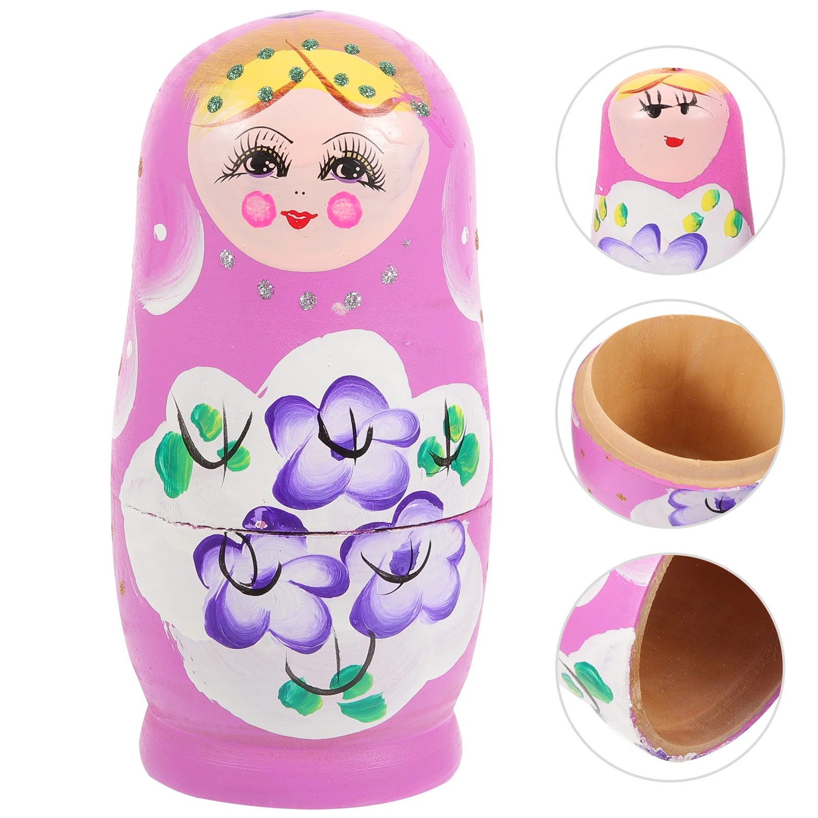 

7 Layer Matryoshka Nesting Dolls for Kids Children Ornament Making Kit to Stack Toys Craft House Wood Handmade