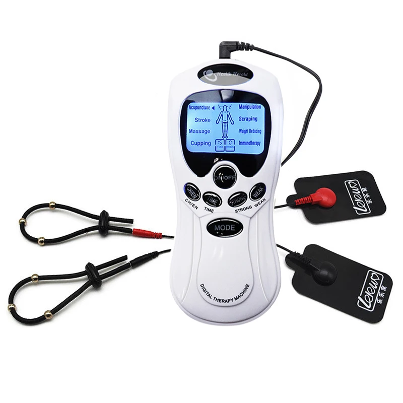 BDSM Male Electric Shock Cock Ring Electro Stimulation Breast Body Massage Pad Beads Estim Penis Enlargement Sex Medical Toys