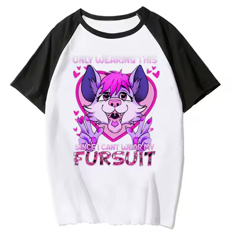 Furry Tee women streetwear comic funny top girl designer funny streetwear clothes