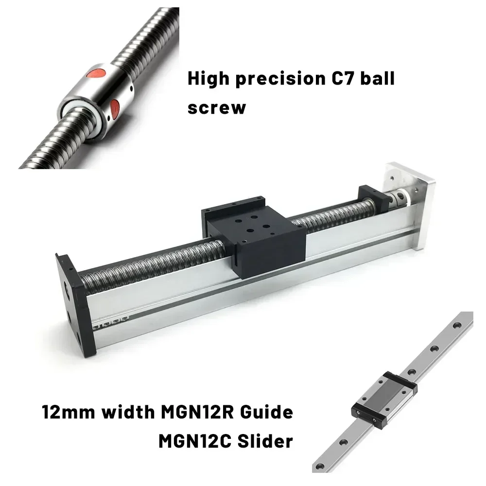 Imagem -04 - Cnc Poeira Cobertura Linear Trilho de Guia com Nema23 Stepper Motor Ballscrew Totalmente Fechado Slide Stage Eixo Xyz 40 mm Largura Sfu1605 1610