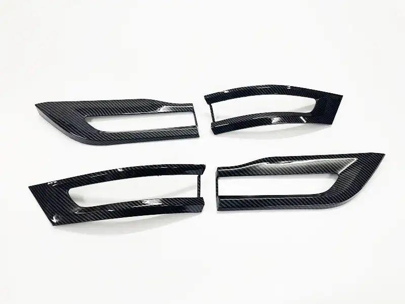 Carbon Fiber Print Pattern Tail Light Surround Trim Set 4 Pieces For Jeep Grand Cherokee 2014-2020