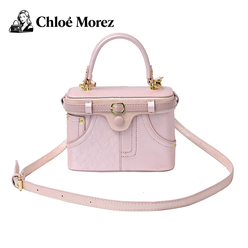 حقيبة صندوقية عصرية ومتعددة الاستخدامات، حقيبة كتف من الدنيم، حقيبة مكياج كروس متعددة الاستخدامات للنساء #1