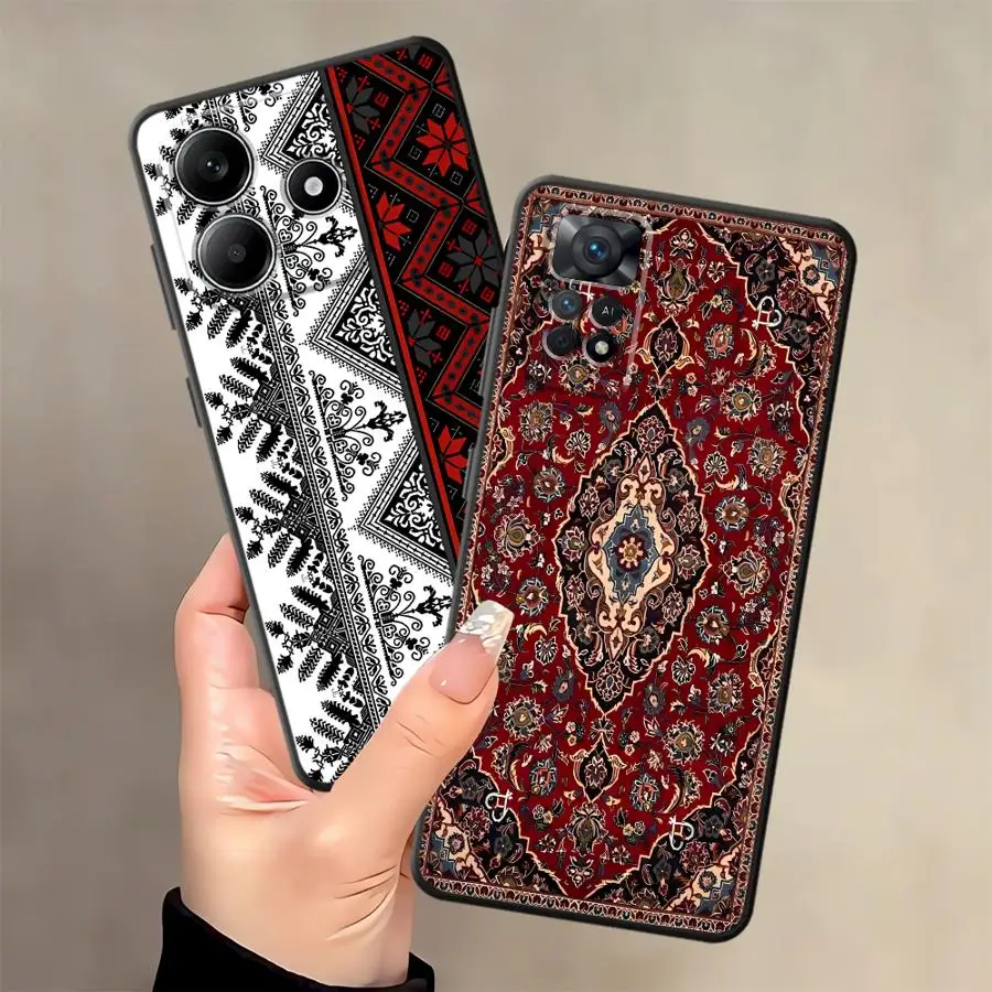Retro Oriental Rug Art Case for Xiaomi Redmi Note 15 Pro Plus 8 Note 14 13 9S 12S 14 10 Lite 12 11S 9 11 Phone Cover