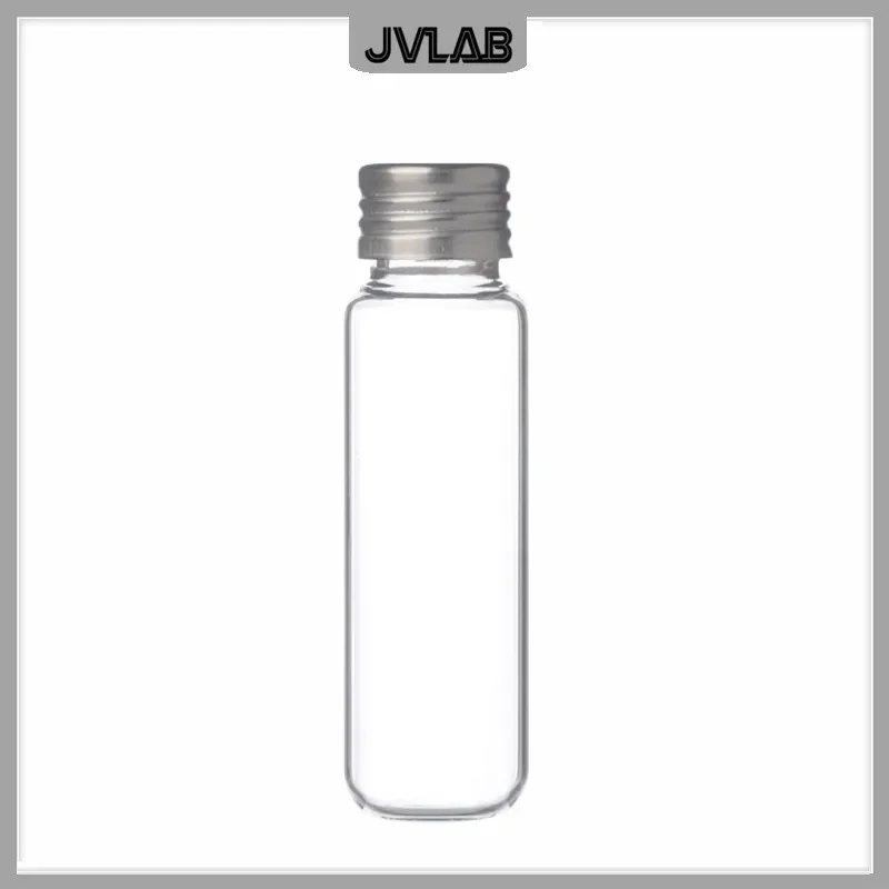 Headpace Screw Top Vial Kit, 20 ml, Clear, Round bottom, Silver Magnetic Cap, PTFE/Silicone Septa, 10/pk Replacement 8010-0417