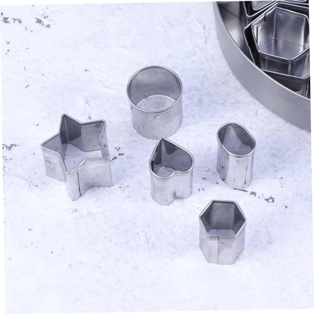 24 stücke Edelstahl Zucker Keks Presse Stempel Embosser Cookie Cutter DIY Fondant Kuchen Form Gebäck Dekor Backen Zubehör