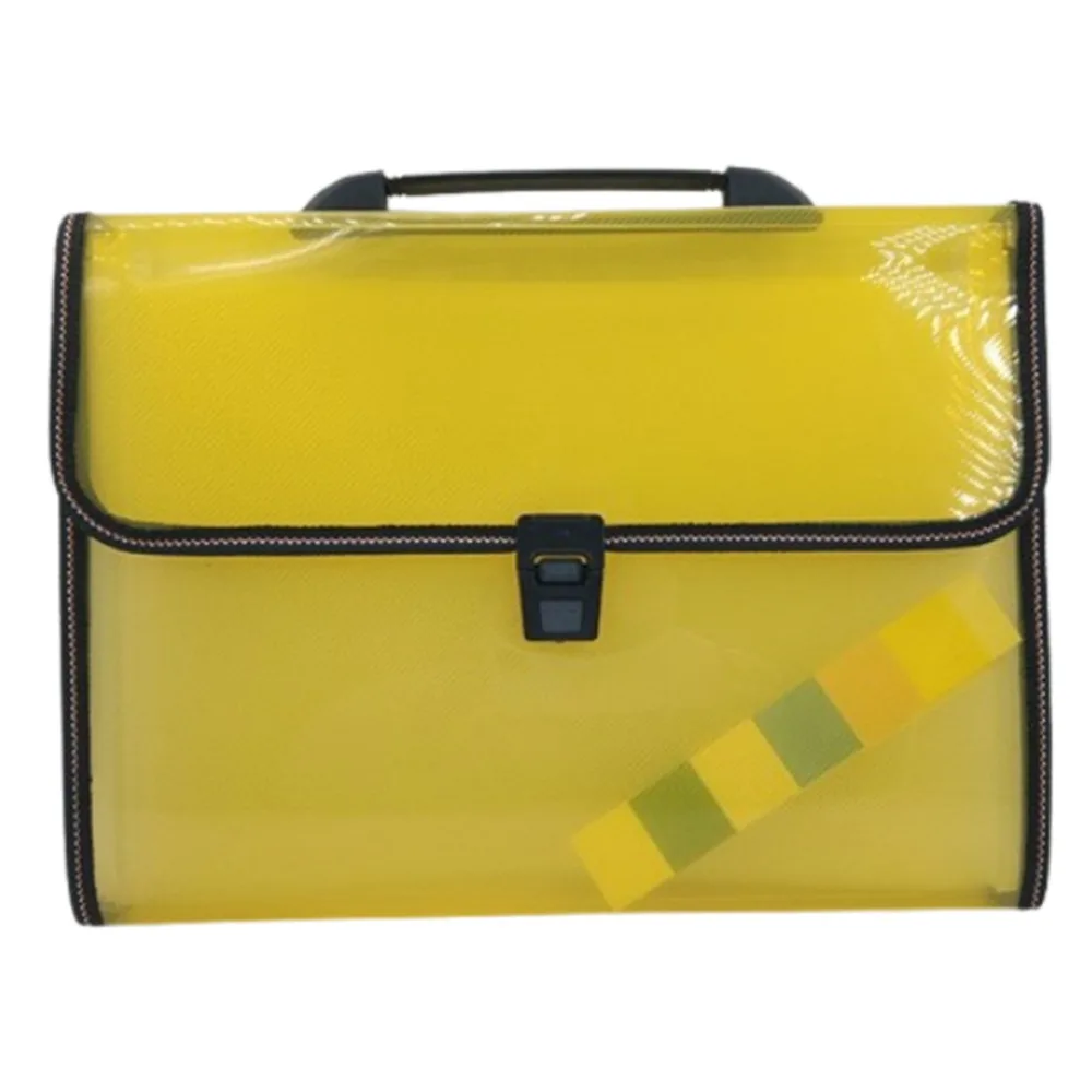 

13 Pocket Test Paper Storage Bag Waterproof Large Capacity Handheld File Bag with Index Stickers Simple