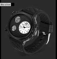 SANDA 3002  Nightlight  Waterproof Tactics and Youth Dual Display Electronic Watch New Sports Watch for Male Students with