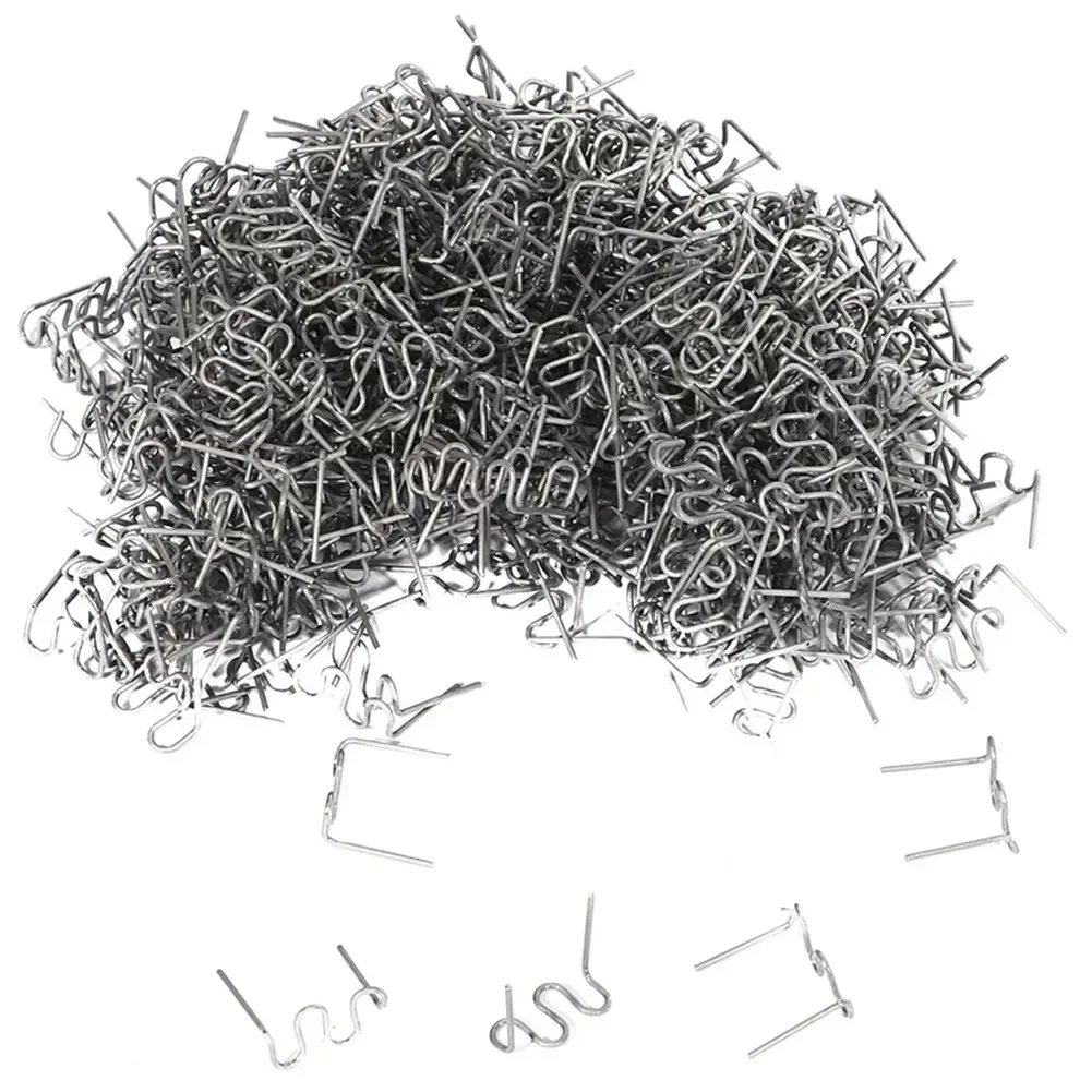 1000pcs 0.6mm Hot Stapler Plastic Repair Standard Pre Cut Wave Staples Bumper Bodywork Repairs Car Repair Tool Stainless Steel