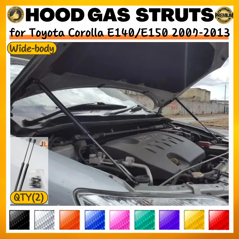 

Qty(2) Hood Struts for Toyota Corolla E140/E150 Wide-body 2007-2013 Front Bonnet Modify Gas Springs Shock Absorbers Lift Support