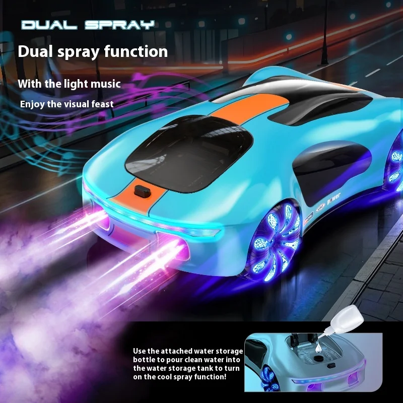 Ev nouvelle énergie dérive télécommande voiture double pulvérisation musique course cheval lampe cascadeur voiture geste détection télécommande jouet