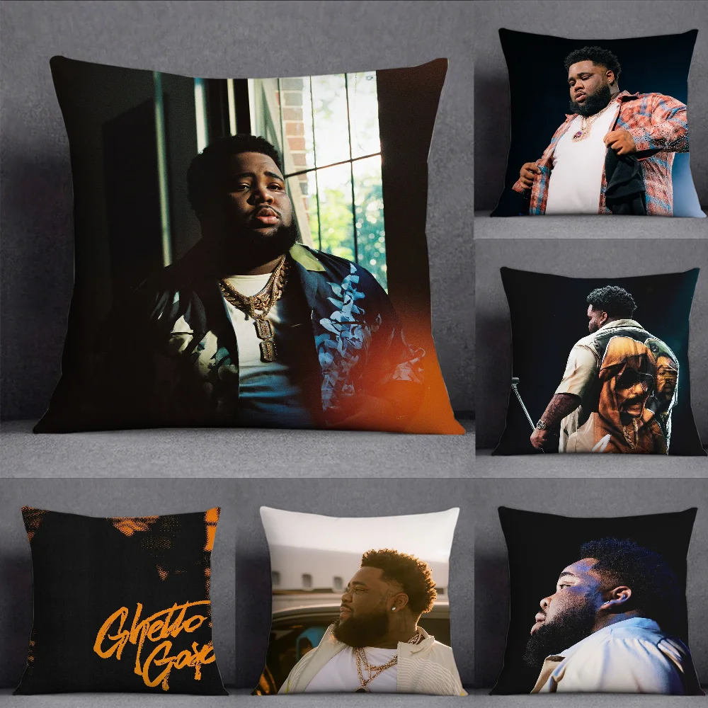 Rapper Rod Wave Last Lap Pillow Case Square Double-Sided Printing Short Plush Sofa Cushion Cover Bedroom Bedside Pillow