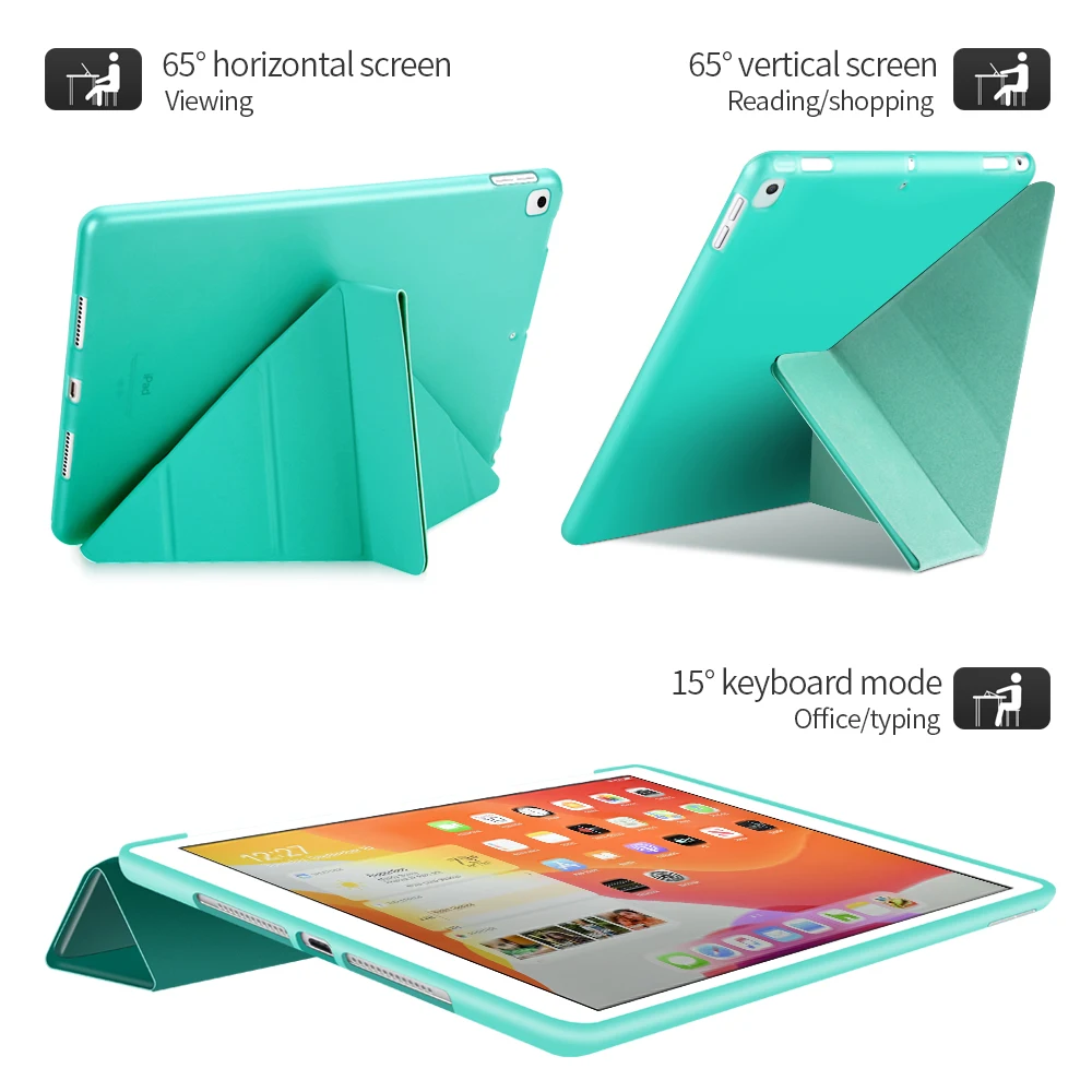 Funda trasera de cuero PU con soporte para iPad Pro 9, 7 pulgadas, cubierta inteligente para iPad Pro 9, 7, 2016, A1673, A1674, A1675