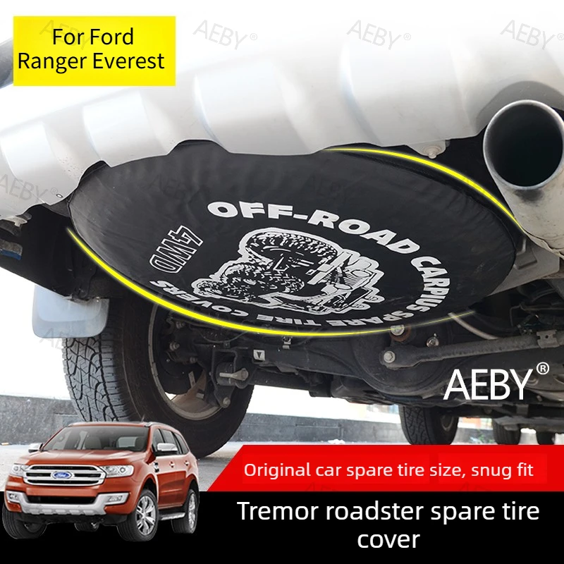

For Ford Ranger Everest 2015-2021 Spare tire cover waterproof and UV resistant,All-weather and dustproof,exterior accessories