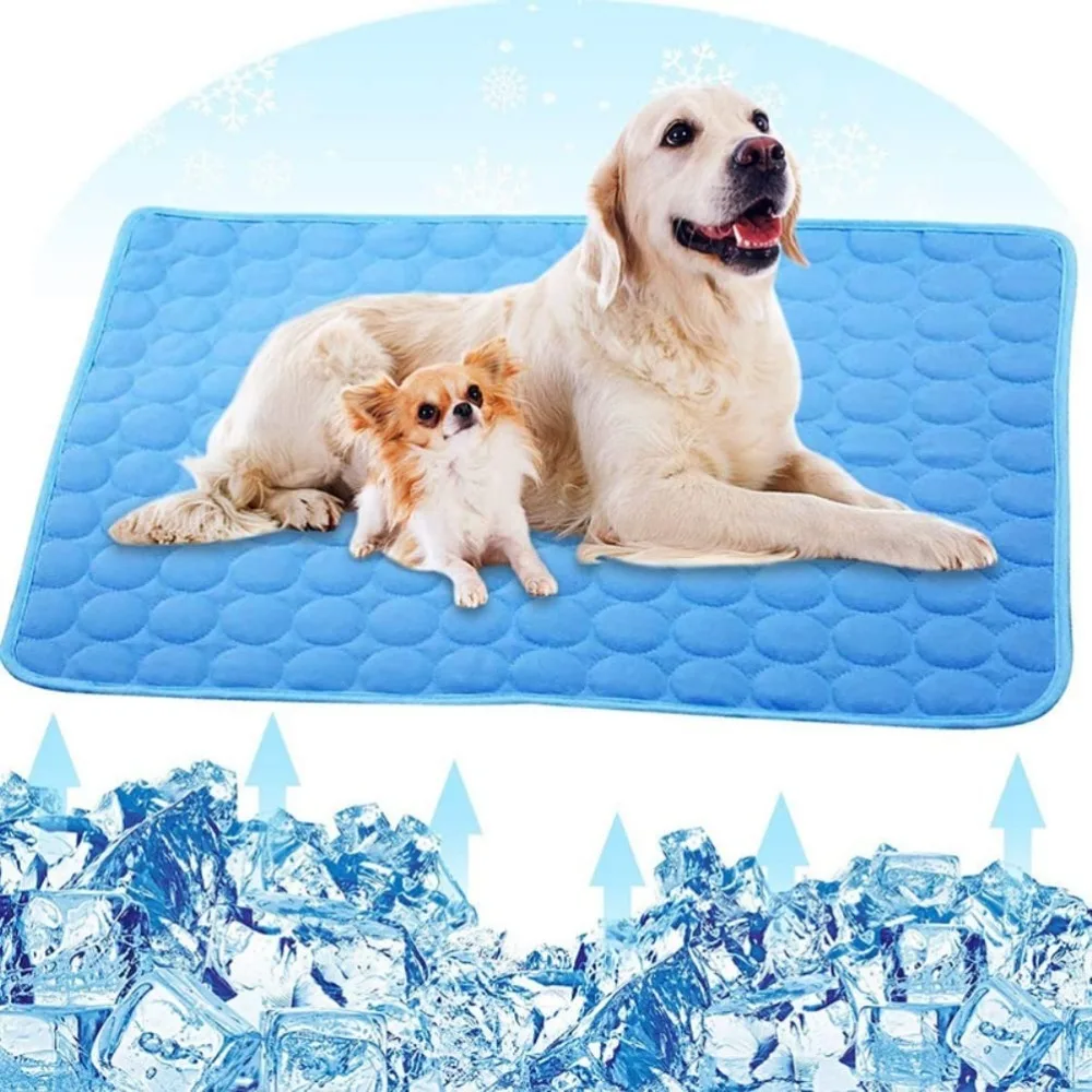 Pet Summer Cooling Pad Self-Cooling Ice Silk Pet Bed Dog Cat Nest Breathable Cooling Cooling Sleeping Pad