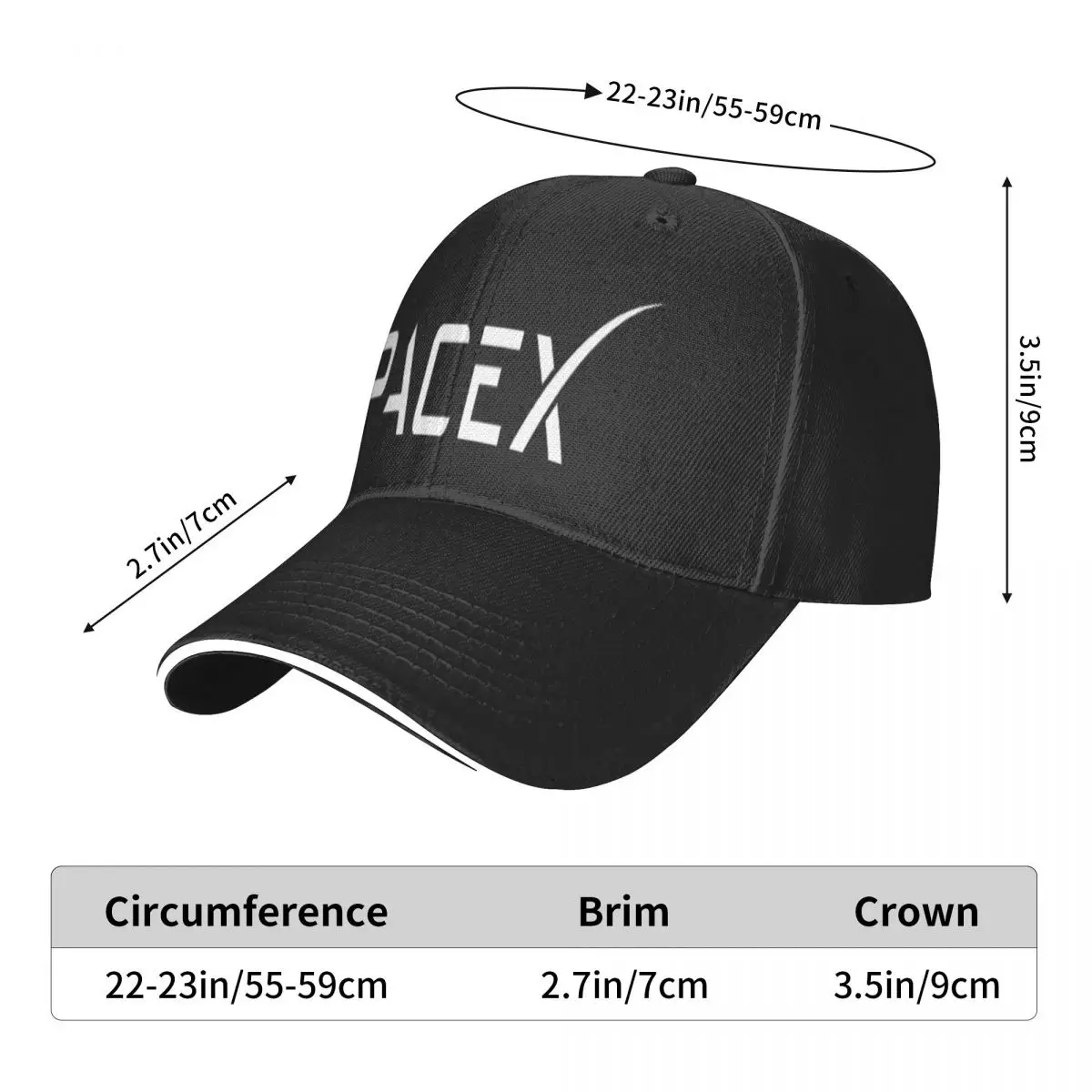 SpaceX 1322 Hats Ball Cap Men's Hats Cap Man Summer Baseball Cap For Men Man Hat Baseball Cap