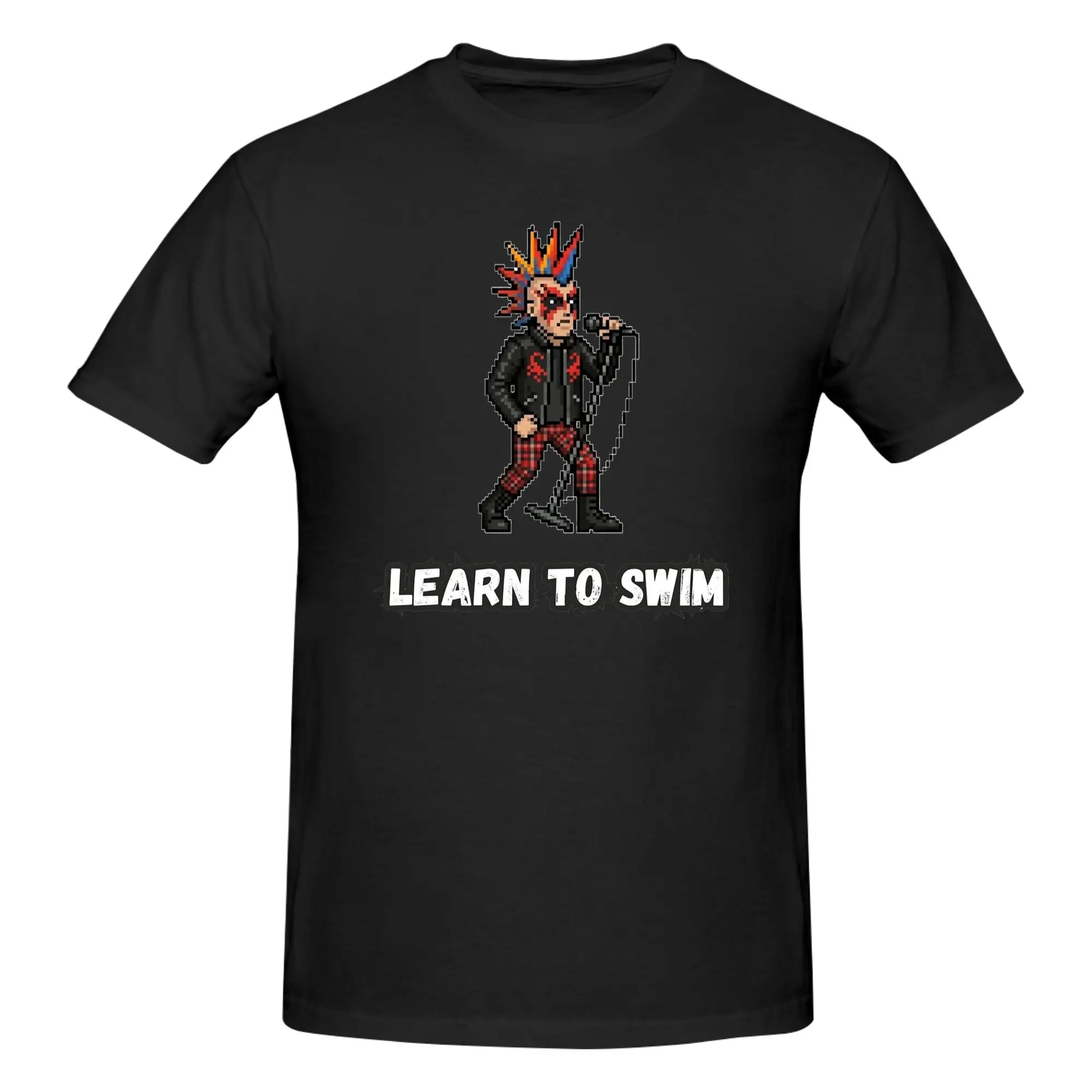 1 Piece Learn to Swim Funny 100% Cotton T-Shirt M-MCR Tops Tees For Men
