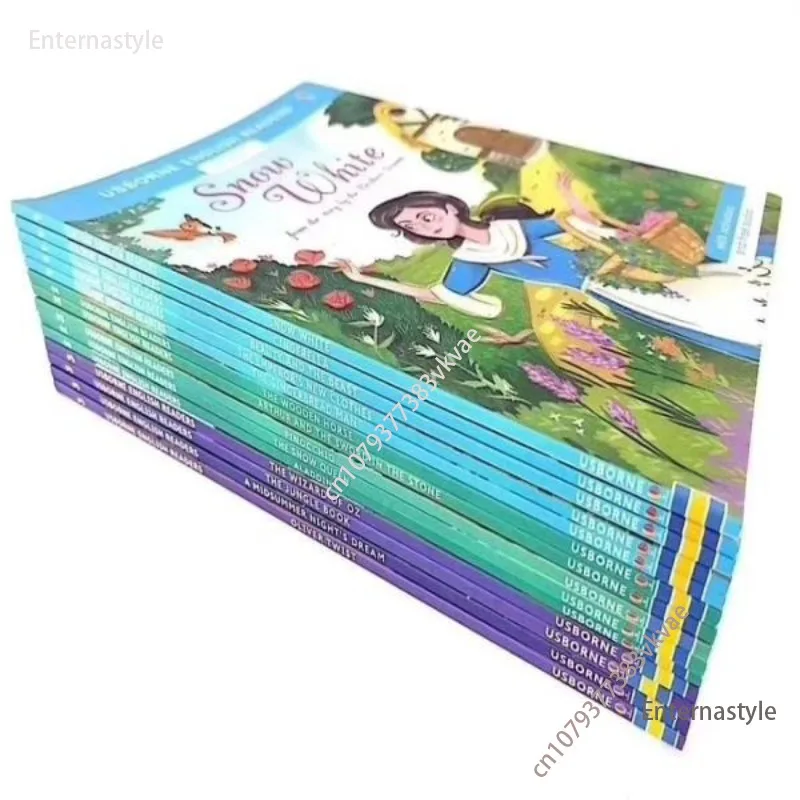 

14 Books/Set Usborne English Reader Level 1-3 Graded Reading Point-reading Editions Children's Picture Book Comic Book Libro