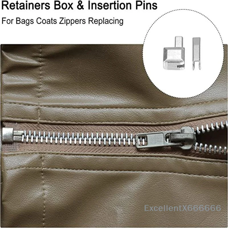 Kepala Ritsleting Logam 20 Bagian Canggih untuk Restorasi Pakaian dan Koper DIY