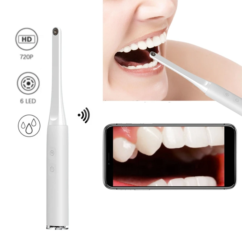 Cámara Intraoral inalámbrica WIFI, endoscopio de inspección de odontología, herramienta de Ortodoncia con 6 luces LED para teléfono inteligente, fácil de usar