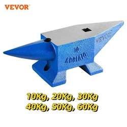 VEVOR Single Round Horn Anvil Cast Steel Block Blacksmith Bench Tool 10-60KG Jewelery Making Manual Equipment for Metalsmiths