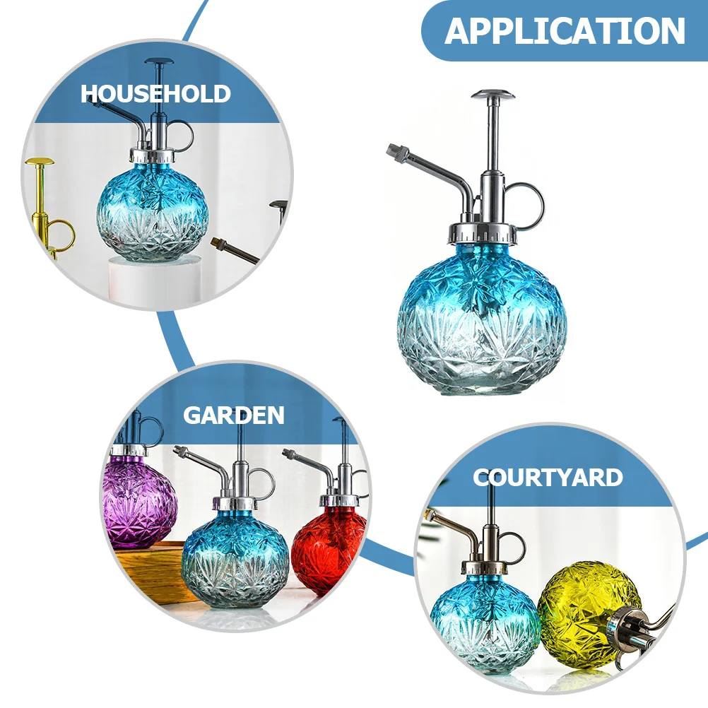 

Vintage Glass Plant Mister Spray Bottle Reusable Watering Can for Home Garden Decor Ergonomic Handle Design for Precise Plant