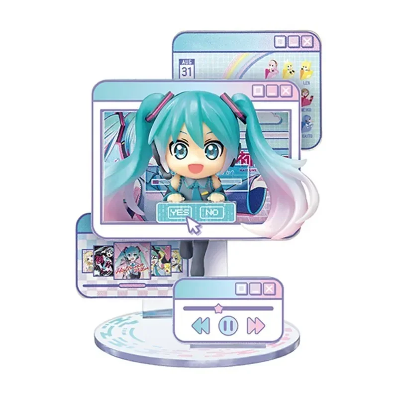 Re-ment Anime Hatsune Miku Window Figure Series Kaito Meiko Mini Figures Boxed Egg Trendy Toy Tabletop Decorations Model Kid