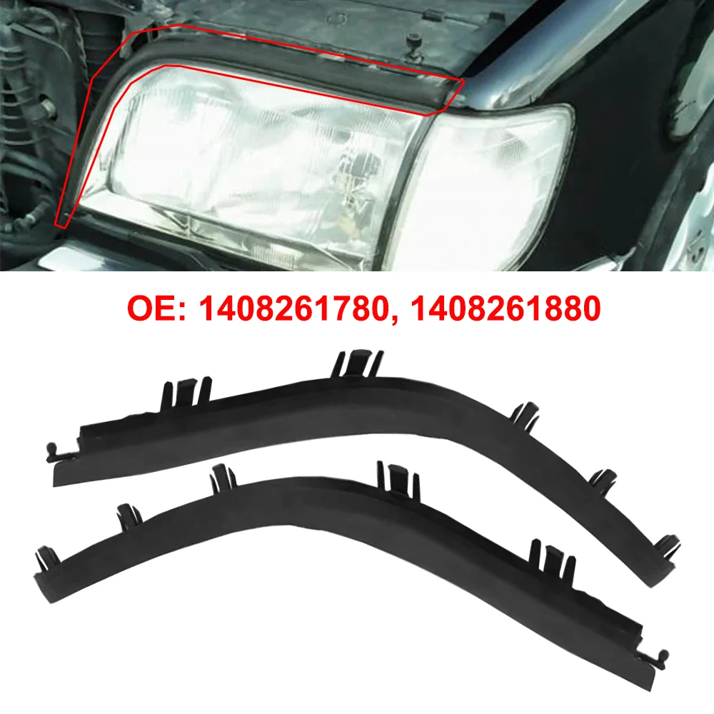 Car Front Headlight Molding Cover Rubber Sealing Strip 1408261780 1408261880 For Mercedes Benz Class S W140 1995-1998