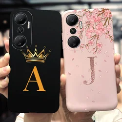 For Infinix Hot 20 Case X6826 X6826B X6826C Phone Cover Cute Letters Crown Shockproof Bumper For Infinix Hot20 i 20i X665C Funda