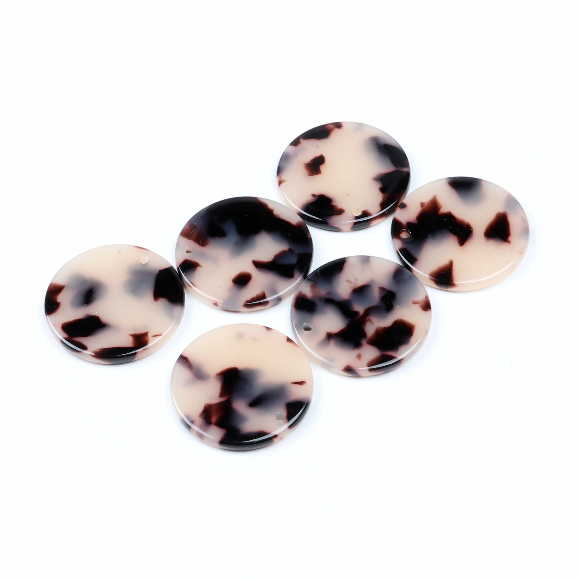 Bohemian Leopard Print,Tortoise Shell  Charm,Acetate Acrylic Beads,Round Shaped,Boho,Earring Parts,Ohrringe finding,24mm-ACE181