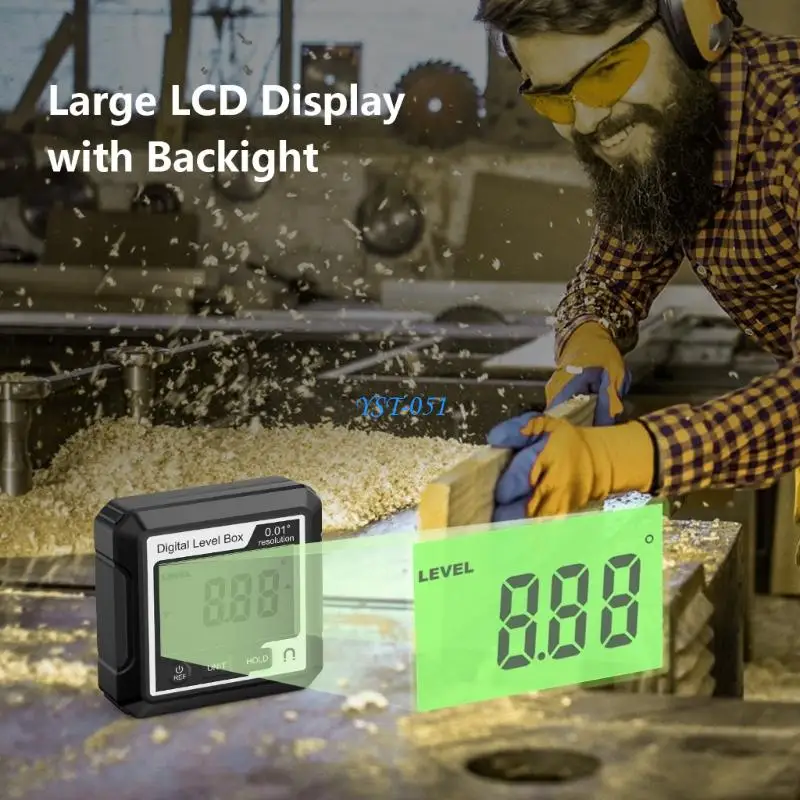 

E15A Электронный транспортир с магнитным основанием Малый угловой искатель для установки труб Инструмент для измерения