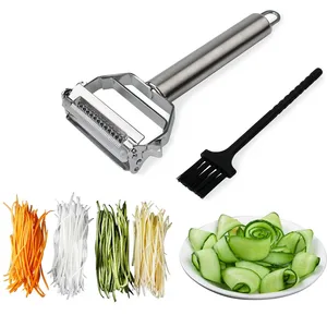 Julienne Mustecator bằng thép không gỉ, trái cây và rau, khoai tây dưa, cà rốt, dưa chuột 12 Hạt giống dưa chuột chính - №4
