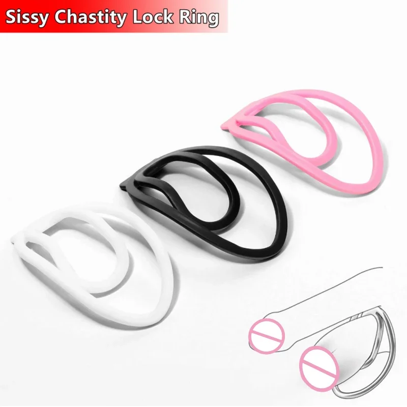 

Sissy Penis Clip Male Panty Chastity Device Male Mimic Female Pussy Cock Cage RingLight Plastic Trainings Clip Sexy Toy for Man