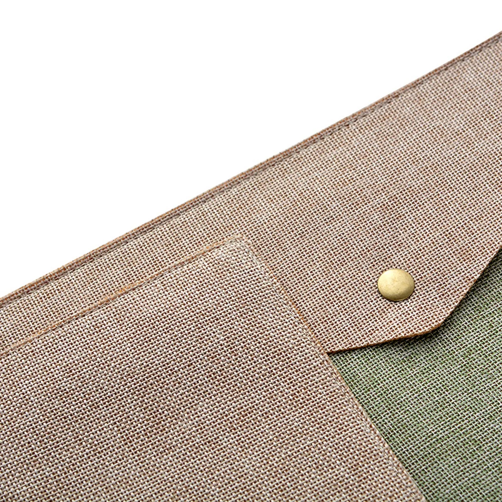 Felt Document Folder 23.5x16cm Army Green File Organizer Snap Button Closure Eco-Friendly Anti-Deformation Material