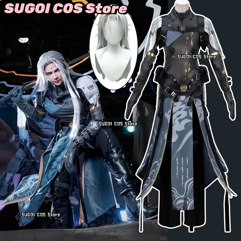 

Game Wuthering Waves Calcharo Cosplay Costume Calcharo Role-playing Men Cloak Costume Halloween Disguise Outfits Wig Suits s-3xl