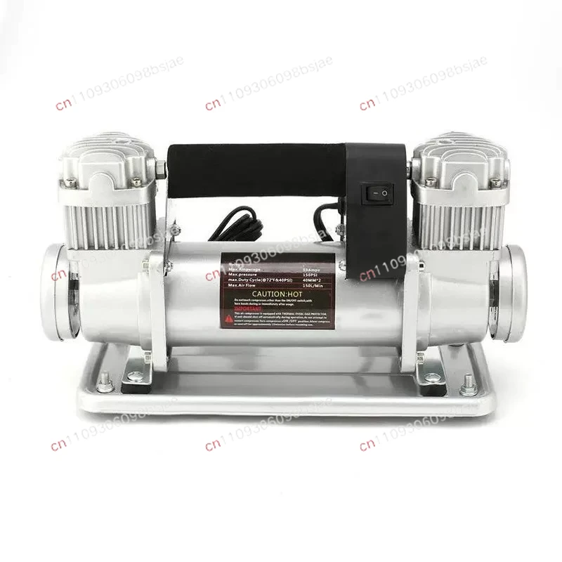 Car-mounted air pump, double-cylinder high-pressure 12V24V portable car truck air pump, high-power for vehicles
