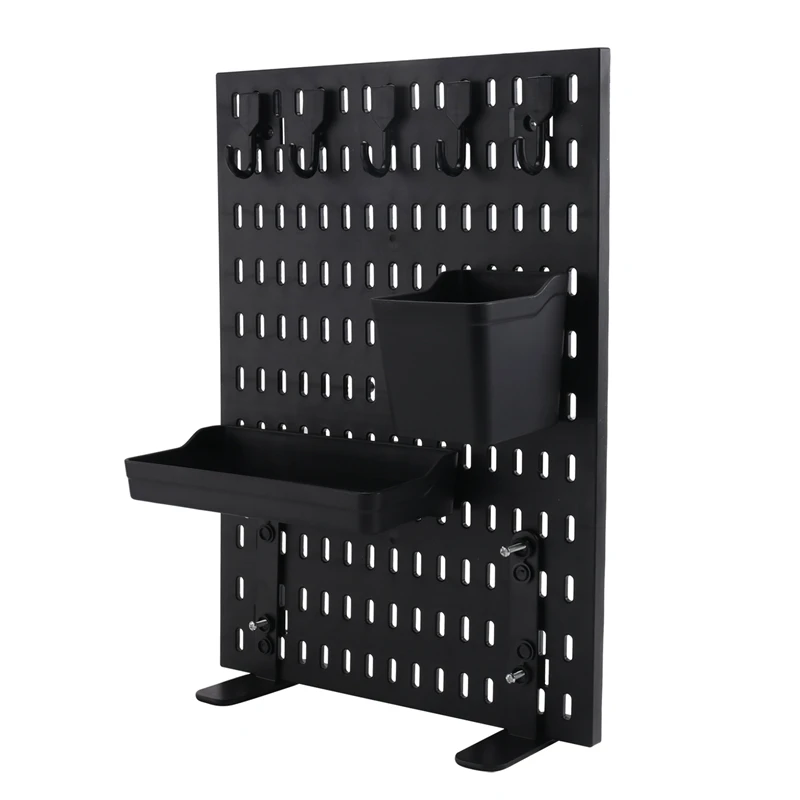 Clip-On Desk Organizer With Pegboards, Clip-On Desktop Storage Rack,Small Desk Extension Shelving Unit For Office Home