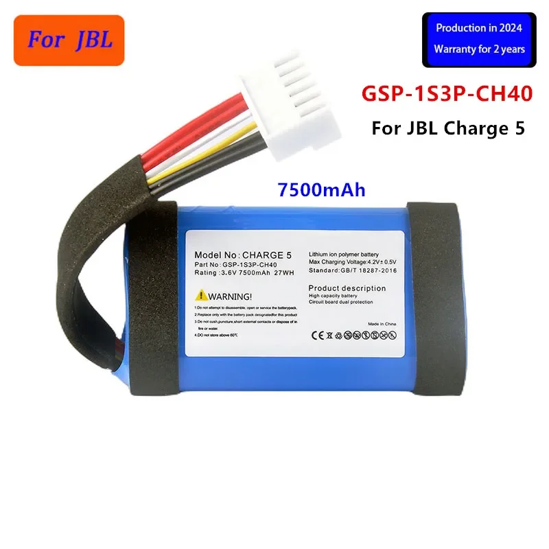 

Original GSP-1S3P-CH40 New Replacement 7500mAh For JBL Charge 5 /Charge5 Speaker Replacement Battery