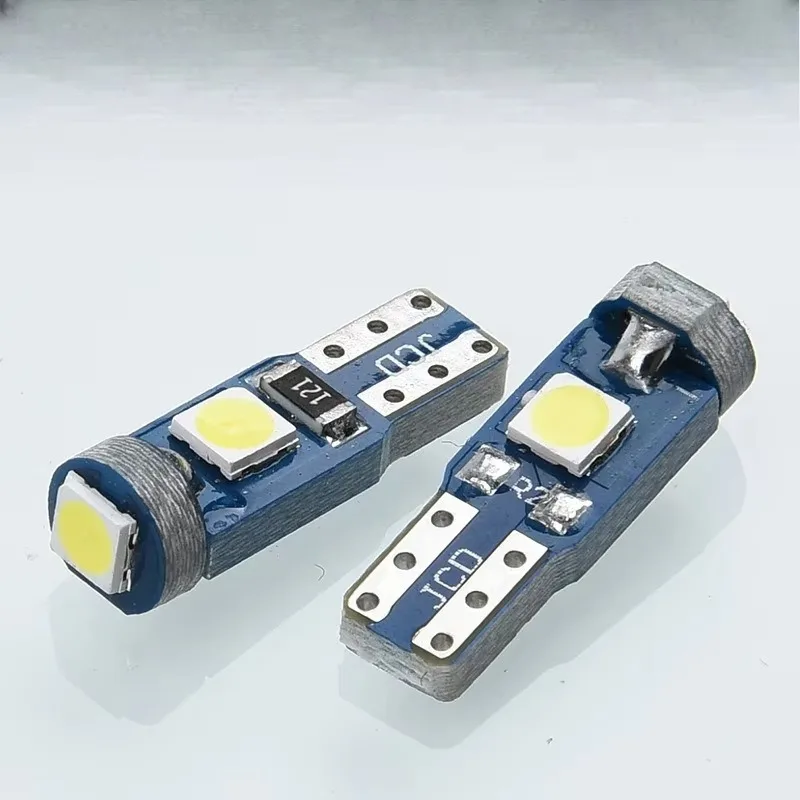 

Popu для внутреннего освещения автомобиля, индикатор обогрева приборной панели, клин, автоматическая лампа для приборов, 12 В, 10 шт., светодиодная лампа T5 W3W W1.2W Led Canbus
