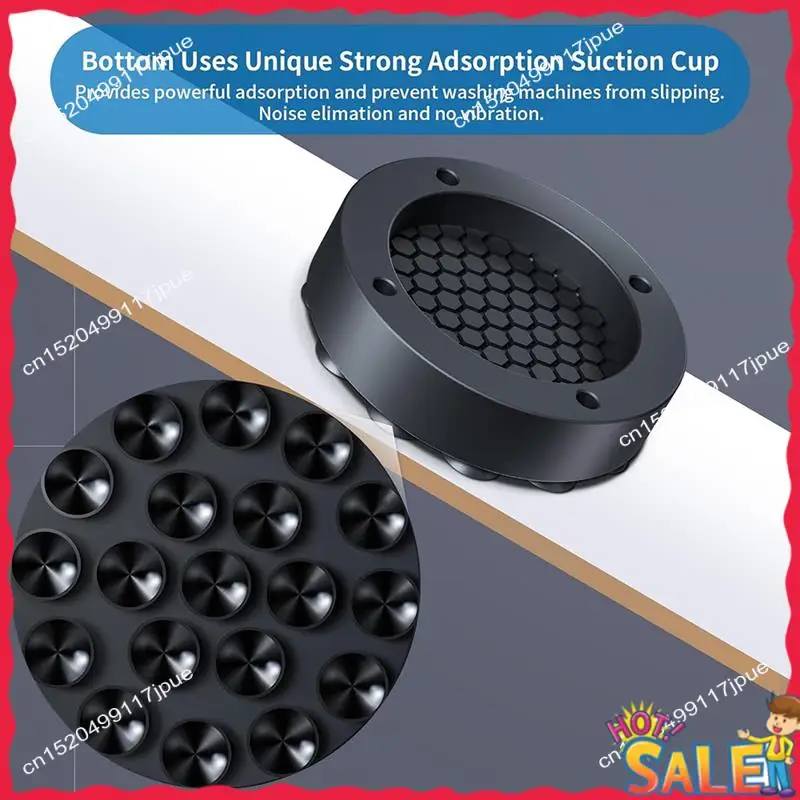 

BOFO Anti Vibration Pads For Washing Machine With Strong Adsorption Suction Cup, Non-Slip Rubber Stabilizer Support