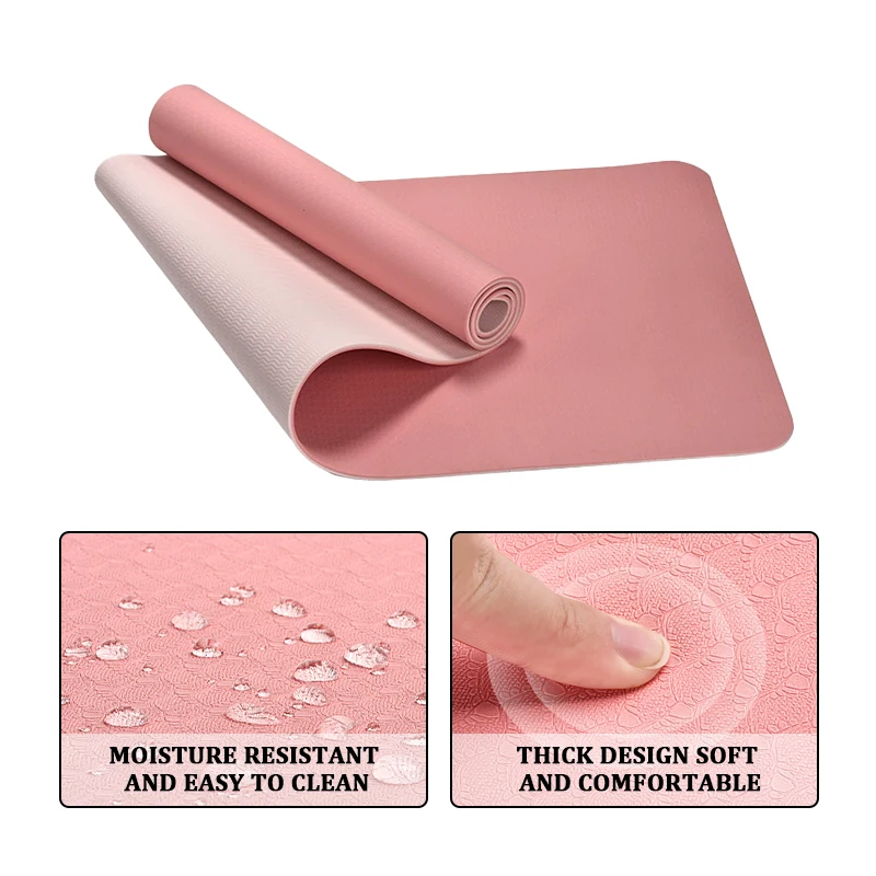 TPE Yoga Mat 6mm/8mm Balance Pad Yoga Ballet Soft Knee Mat Grounding Mat Earthing Kit 183cm Waterproof Non-Slip Folding