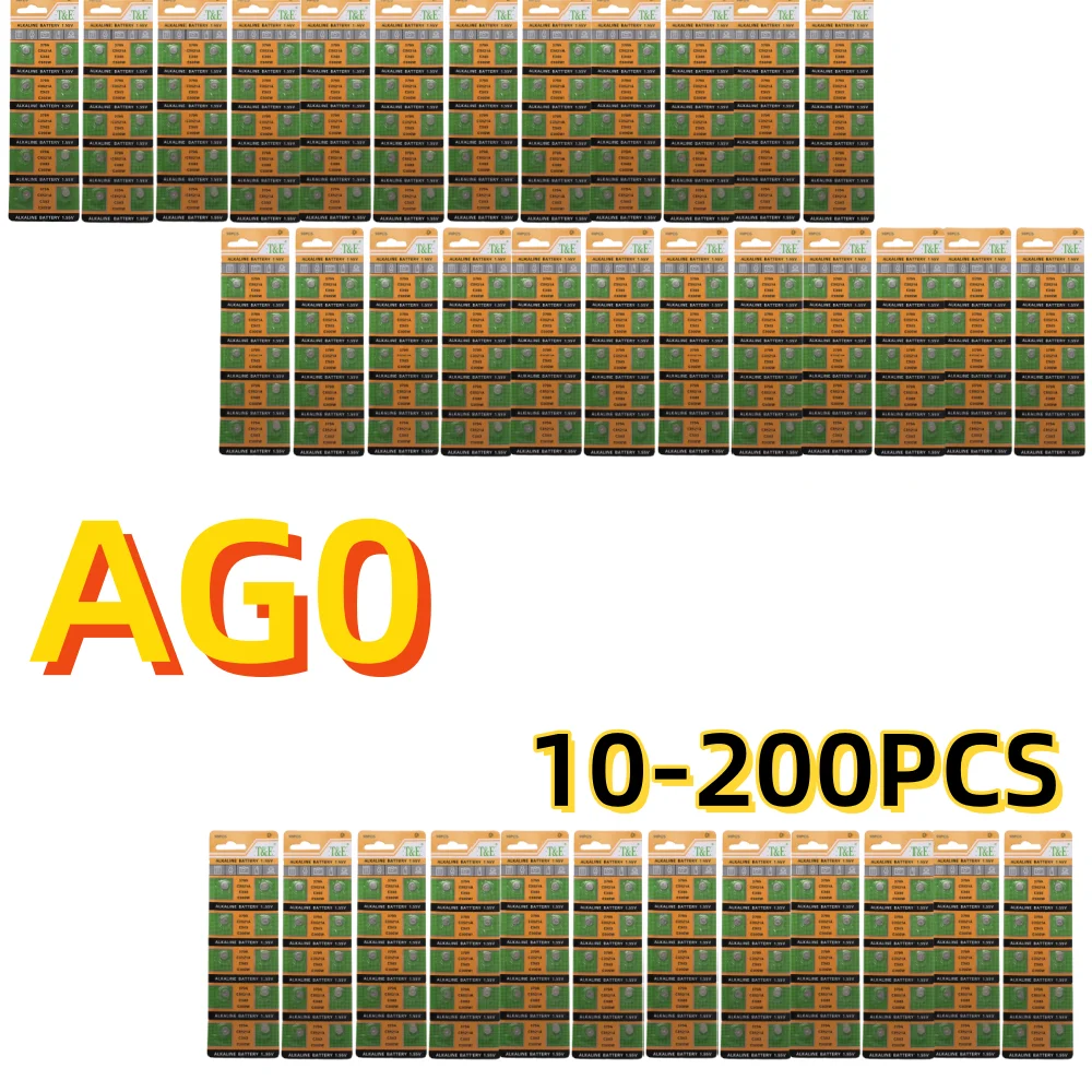 10-200PCS AG0 AG1 AG2 AG3 AG4 AG5 AG6 Botton Battery 1.55V Alkaline Watch Batteries for Watch Car Key Remote