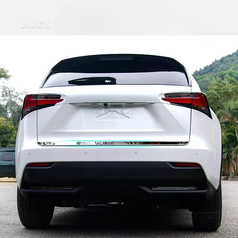 For LEXUS NX 200t 300h 2015 2016 2017 Rear Trunk Chrome Tail Gate Door Cover Trim Molding Bezel Styling Sticker Garnish - view 2