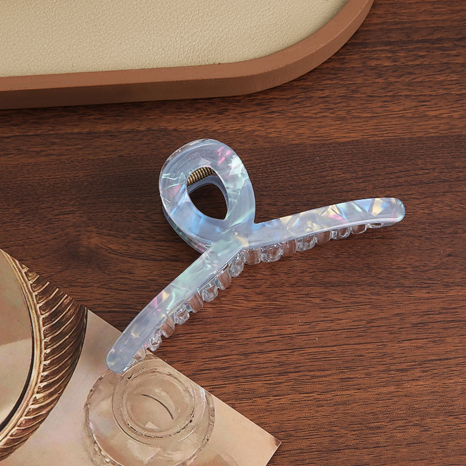 1 Stück schillerndes Band – geformtes Haarklammern-Set, 4 Pastellfarben, stilvolle Haarklammern für Frauen, schicke Hochsteckfrisur-Accessoires – Detail 10