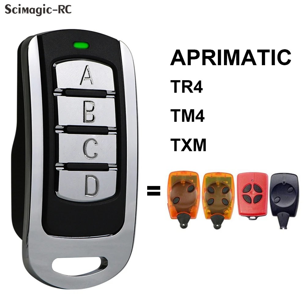 Aprimatic TR4 TM4 TX2M Garage Door Remote Control 433.92mhz Rolling Code Gate Keychain