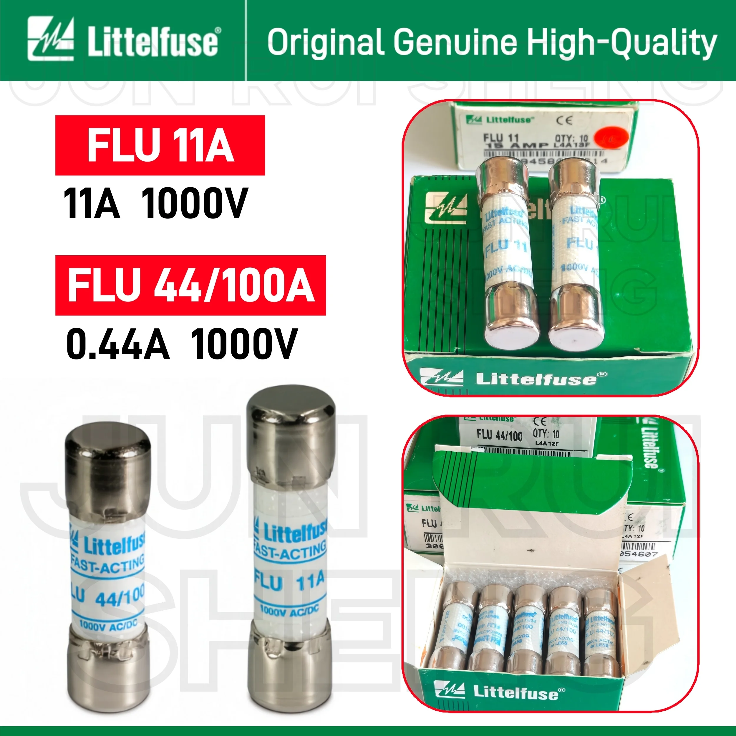 

5PCS FLU 11A FLU-11 Littelfuse FLU 44 100 44/100A Original FLU-11A FLU-44/100A Fast-Acting Fuse 0.44A 1000V FLU11 Fast Blow Fuse