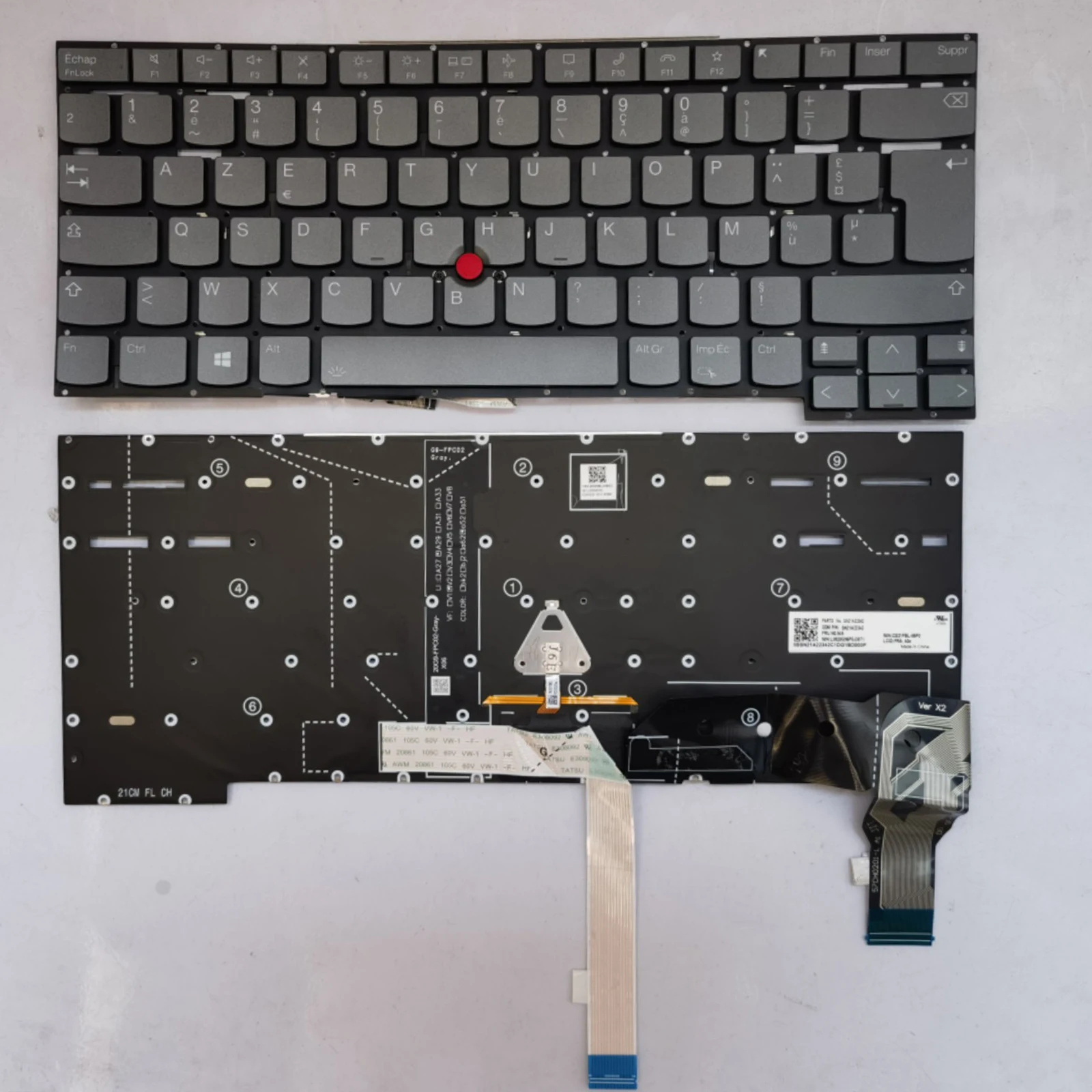 

FR Layout for Lenovo Thinkpad T14S Gen2 2021 20WM 20WN 20XF 20XG Thinkpad P1 Gen 4 X1 Extreme 4th Gen 5M11C47904 Laptop keyboard
