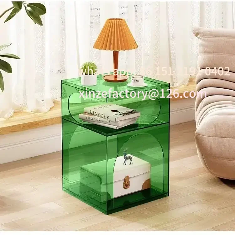 تخصيص Przesuwna Szafka Nocna Do Sypialni Preszroczysta Półka Kreativesny صالون الحد الأدنى Stolik Helpniczy D
