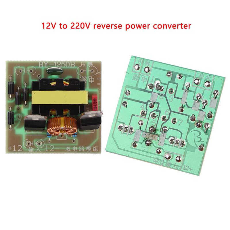 DC-AC Power Inverter, 12V to 220V Boost Converter, Dual Channel Module with Inverse Regulator